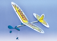 ゴム動力飛行機（丸翼）作品例